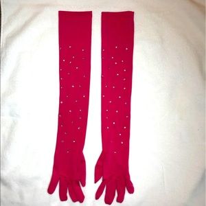 ***SOLD***Victoria’s Secret Sexy Little Things Santa Baby Long Rhinestone Gloves